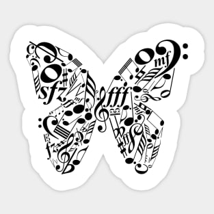 Music butterfly Sticker